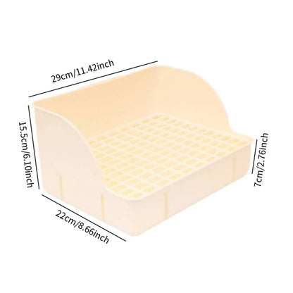 Rabbit Litter Tray Toilet Animal Potty Trainer Bunnies Corner Toilet Box for Ferret Hamster Dragon Cat Guinea Pig Dutch Supplies