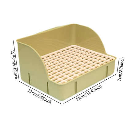 Rabbit Litter Tray Toilet Animal Potty Trainer Bunnies Corner Toilet Box for Ferret Hamster Dragon Cat Guinea Pig Dutch Supplies
