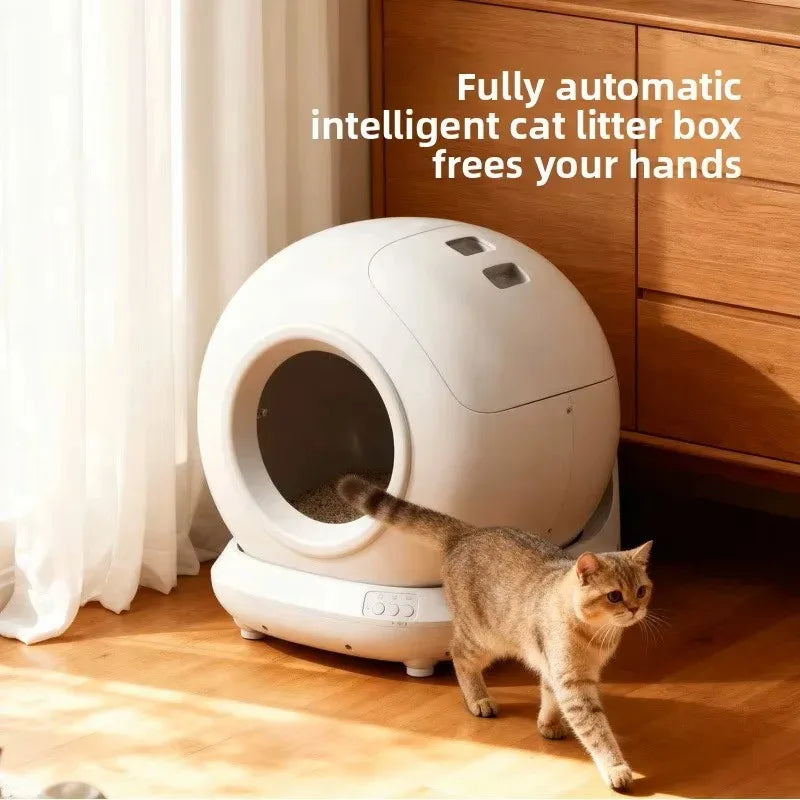 Raymax 78L Automatic Self Cleaning Cat Litter Box with App Control & Cat Litter Mat Smart Cat Toilet for Multiple Large Cats