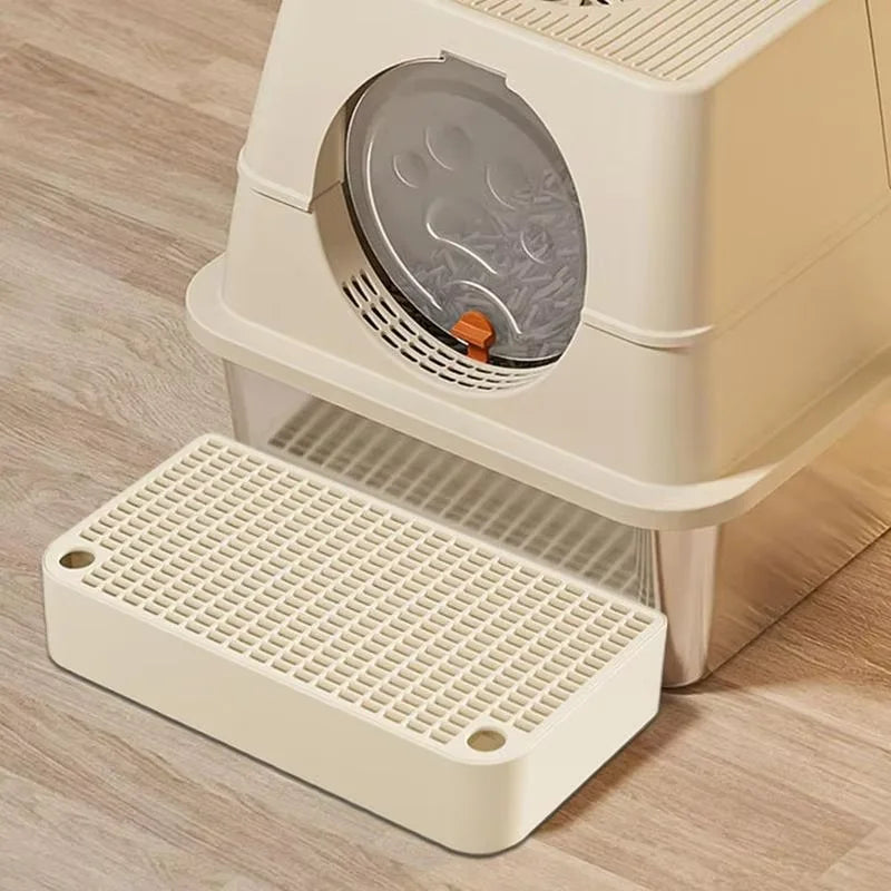 Litter Box Step Cat Litter Ramp with Filter Function Waterproof Home Kitten Toilet Ramp Pedal Universal Litter Box Accessories
