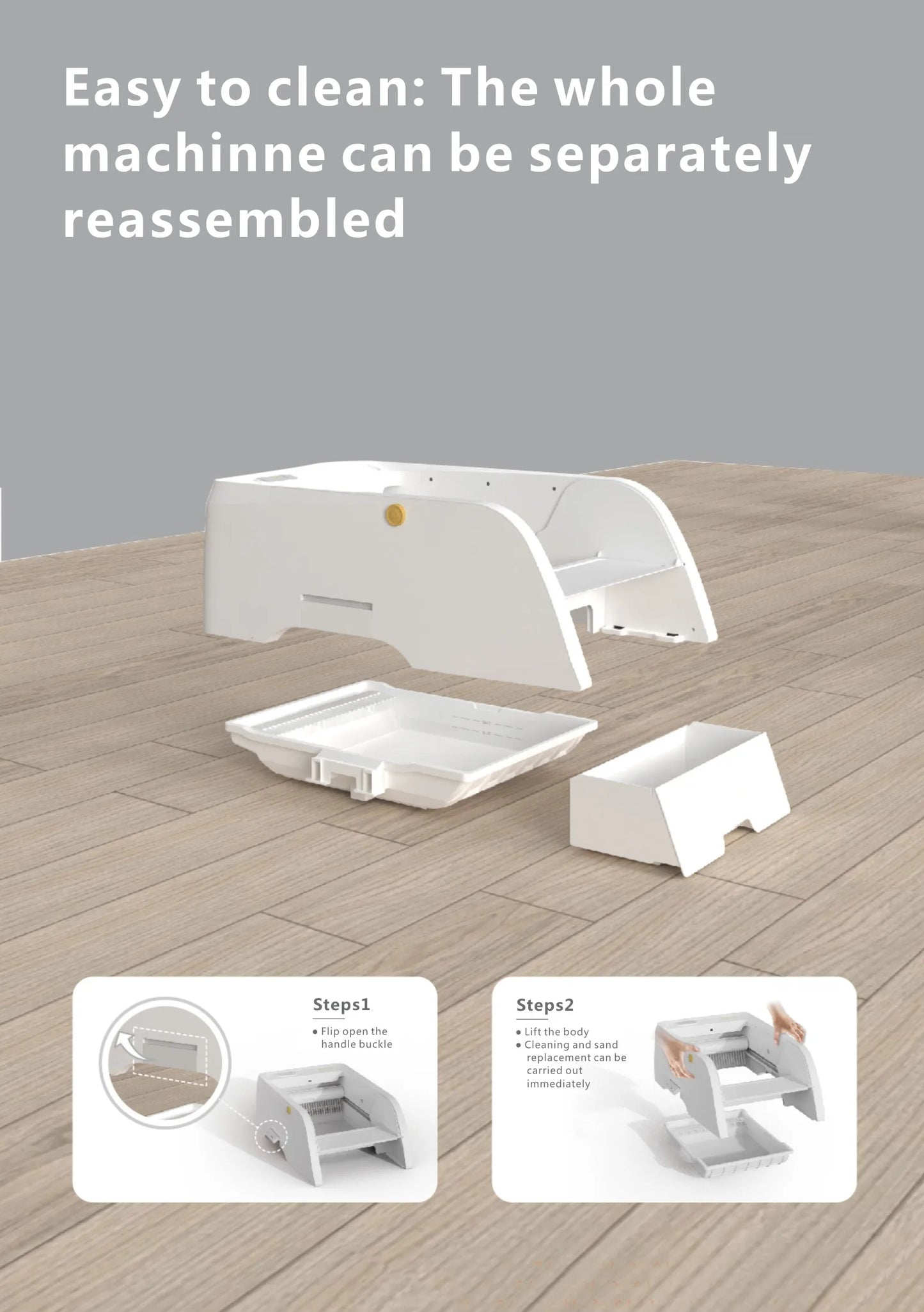 Automatic Smart Cat Litter Box Electric Self Cleaning Semi Closed Pet Kitty Potty Toilet Litter Tray App Control Cat Litter Box