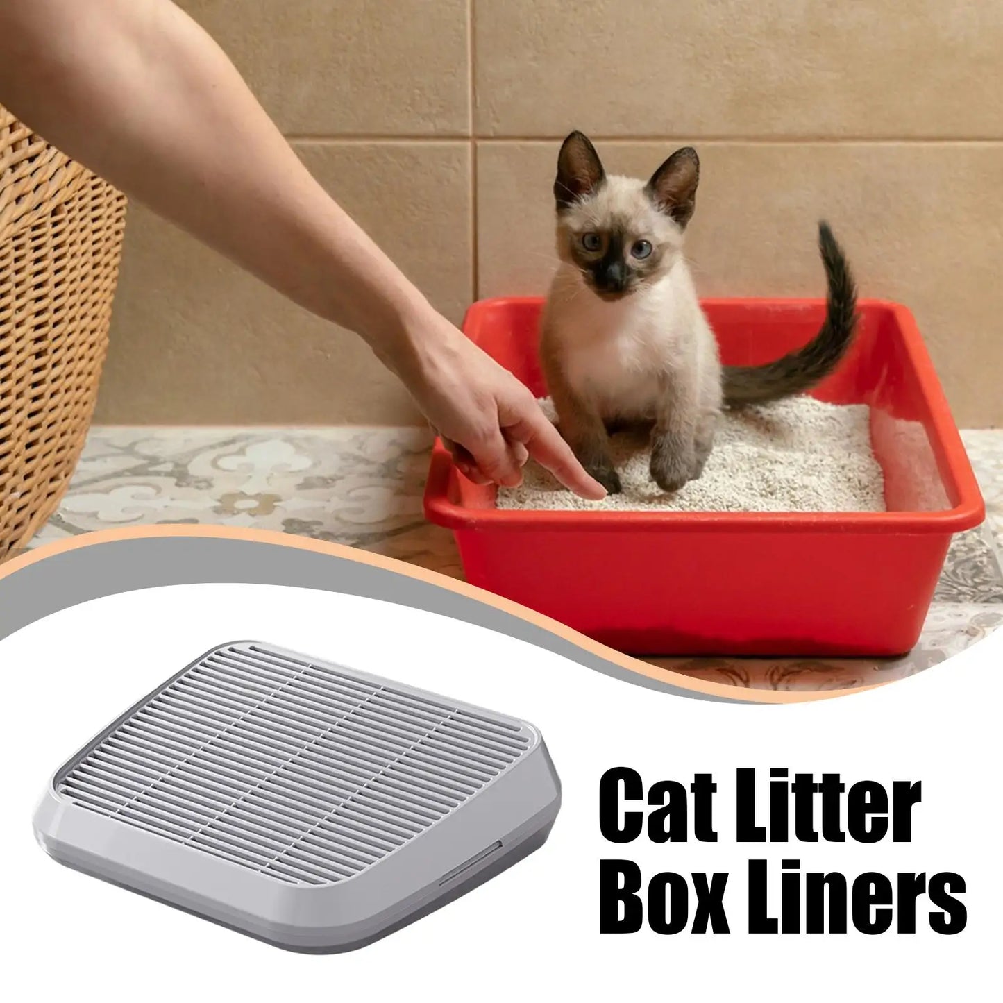 Ramp Elevated Non-Slip Tray Litter Box Step Cat Litter Catcher Mat With Filter Function Anti Tracking Easy Cleaning Supplies