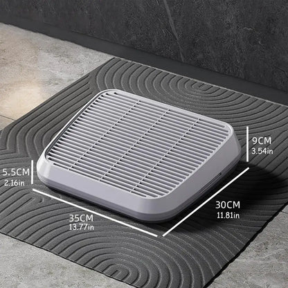 Ramp Elevated Non-Slip Tray Litter Box Step Cat Litter Catcher Mat With Filter Function Anti Tracking Easy Cleaning Supplies