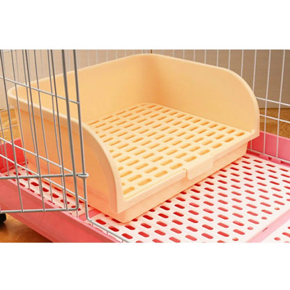 Large Rabbit Litter Box Litter Tray Toilet Pet Toilet Litter Bedding Box Potty for Ferret Bunny Small Animal