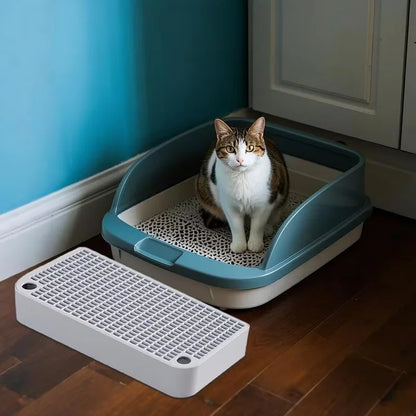 Litter Box Step Cat Litter Ramp with Filter Function Waterproof Home Kitten Toilet Ramp Pedal Universal Litter Box Accessories