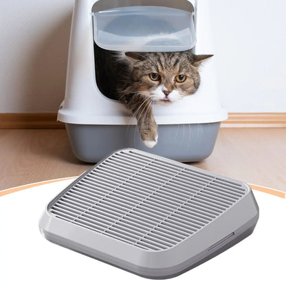Ramp Elevated Non-Slip Tray Litter Box Step Cat Litter Catcher Mat With Filter Function Anti Tracking Easy Cleaning Supplies